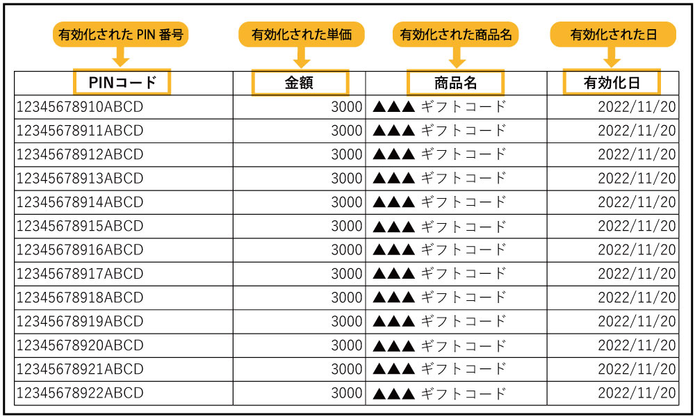 CSV納品ファイルイメージ_2 CSV納品ファイルイメージ_2